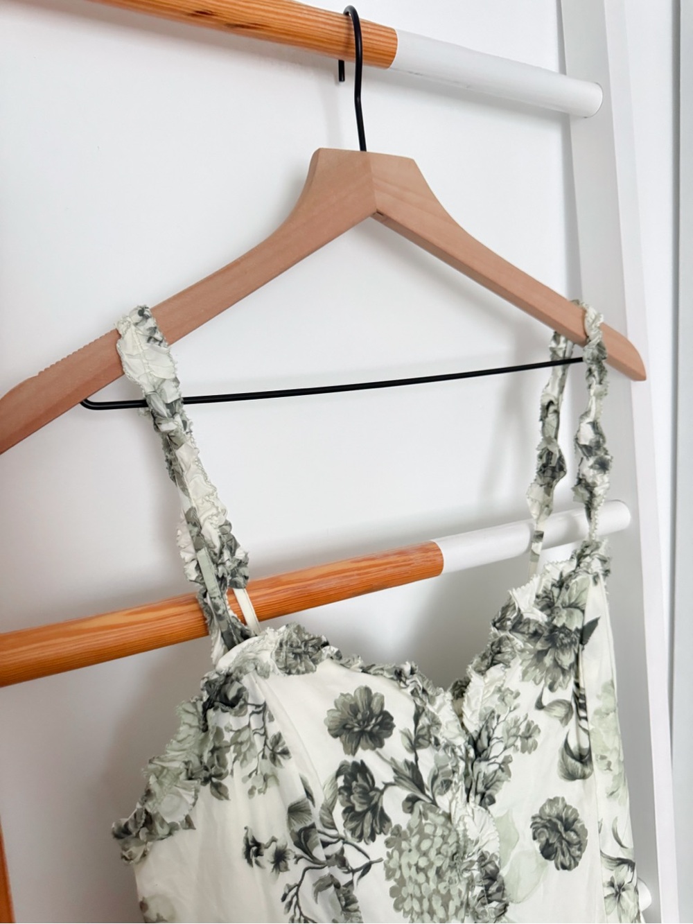 Anthropologie Sleeveless Sweetheart A-Line Midi Dress Eyelet Green - Picture 7 of 15